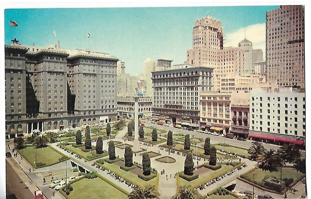 VTG Postcard - Union Square - San Francisco, California