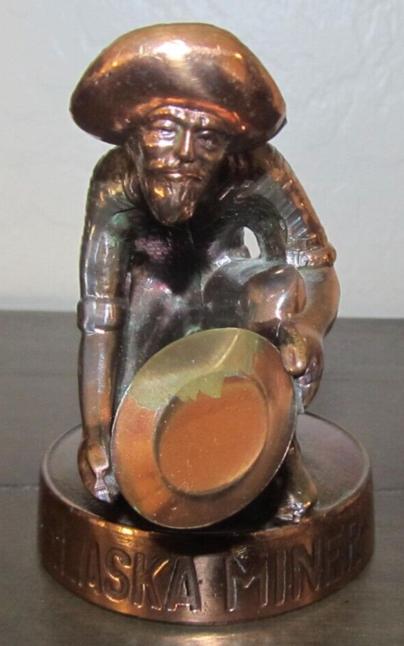 Heavy Gold Panner Miner Prospector Figurine Statue Alaska 3.5