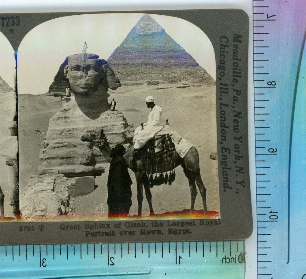Egypt Great Sphinx of Gizeh Keystone Stereoview