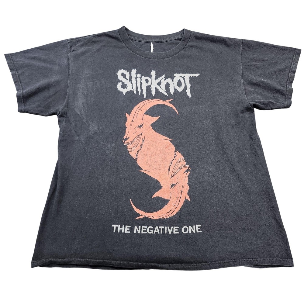 Slipknot The Negative One Graphic T-Shirt Mens Black Short Sleeve Band Tee L