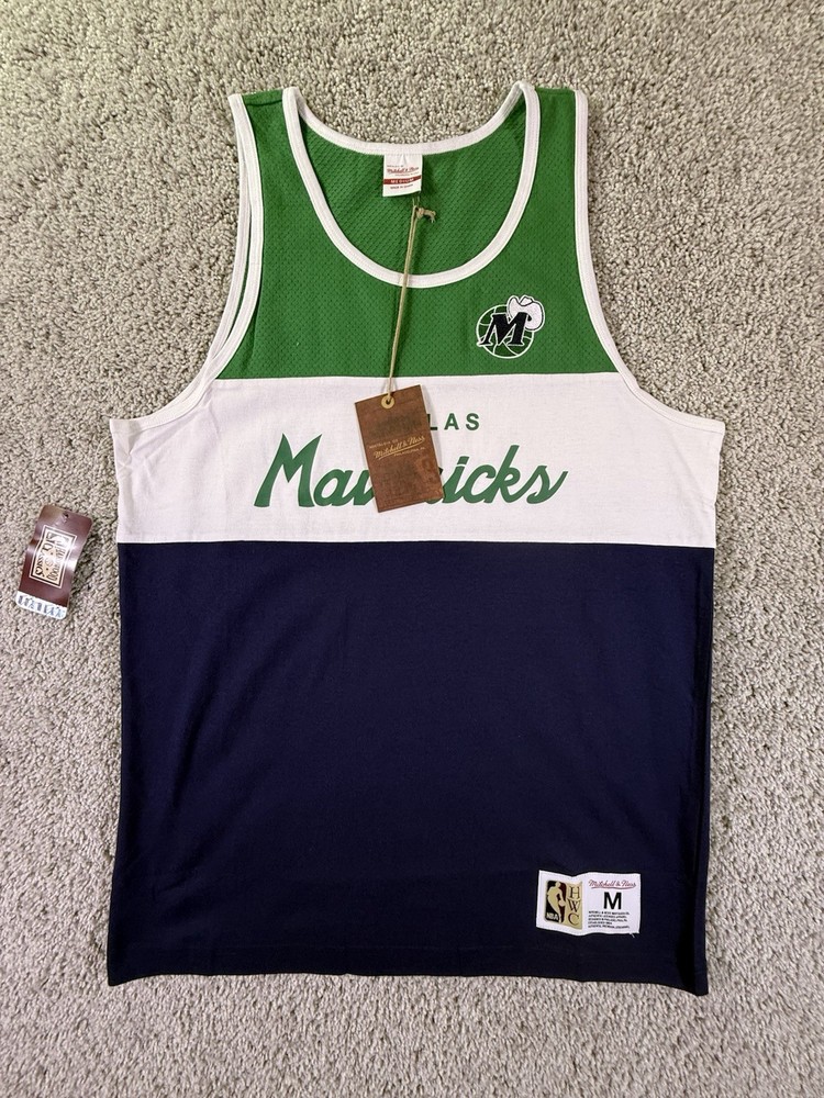 NWT Mitchell & Ness Dallas Mavericks NBA Cotton Tank Top Size Medium