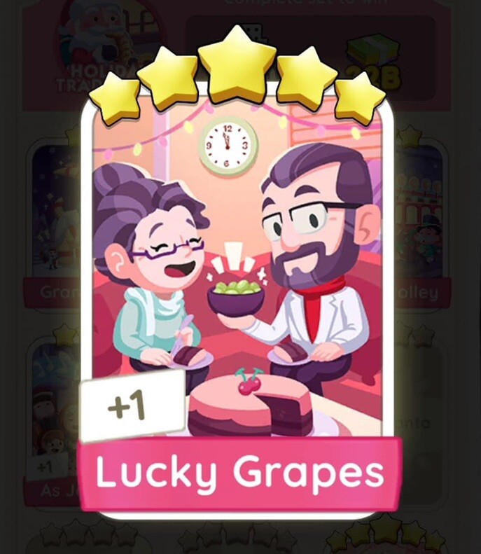 Lucky Grapes - Monopoly Go - Sticker - 5Star⭐️