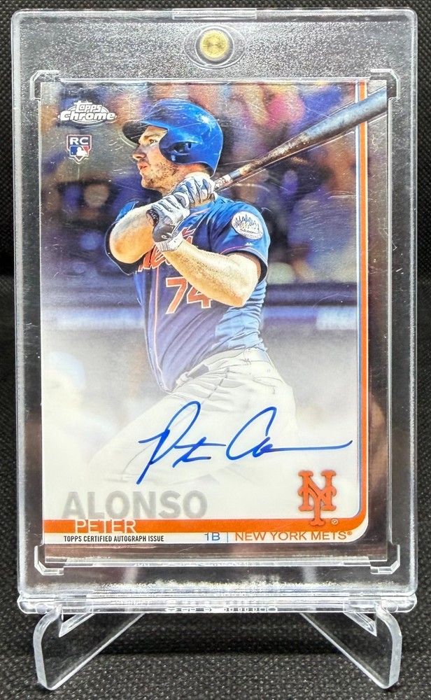 2019 Topps Chrome - Rookie Autographs Pete Alonso #RA-PA (AU, RC)