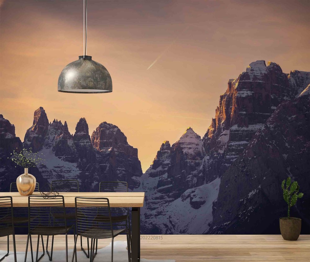 3D Sky Snow Mountain Landscape Wall Murals Wallpaper Murals Wall Sticker 4