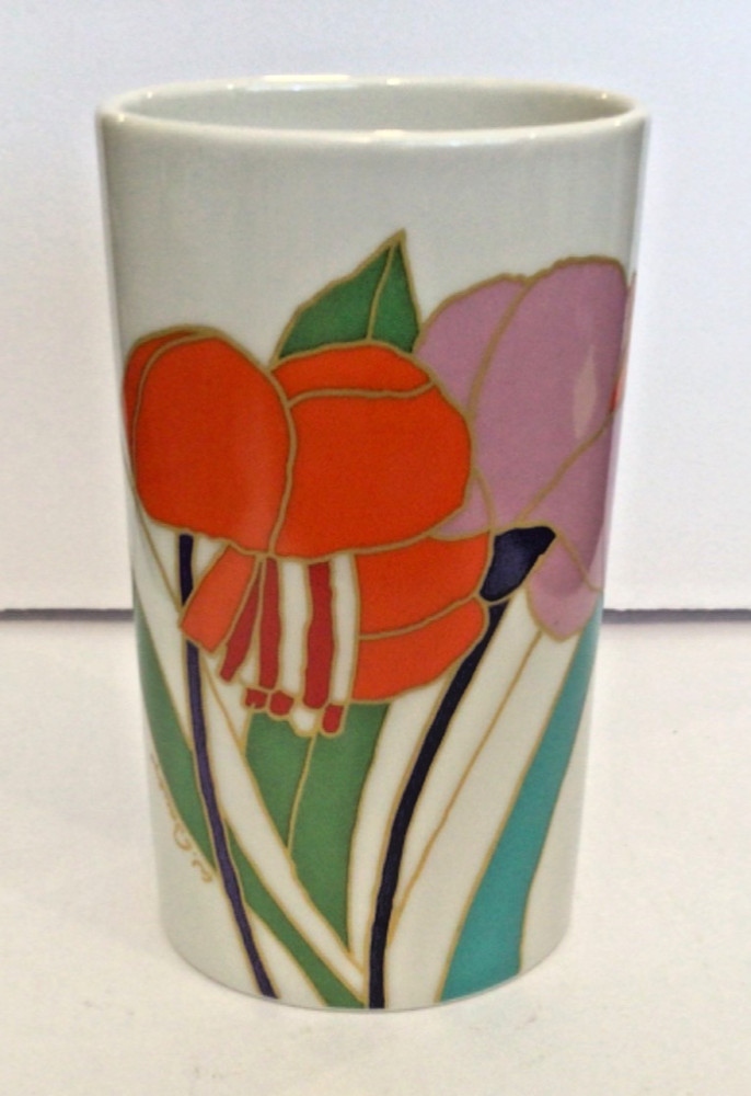 Rosenthal Studio Line Signed Wolf Bauer Collection Vintage Floral Vase 4.75”