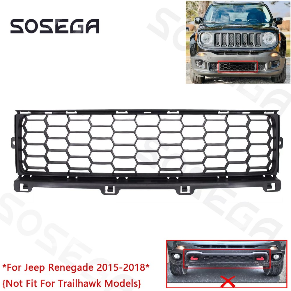 5XB41LXHAA For Jeep Renegade 2015-2018 Replace 1x Front Lower Bumper Mesh Grille