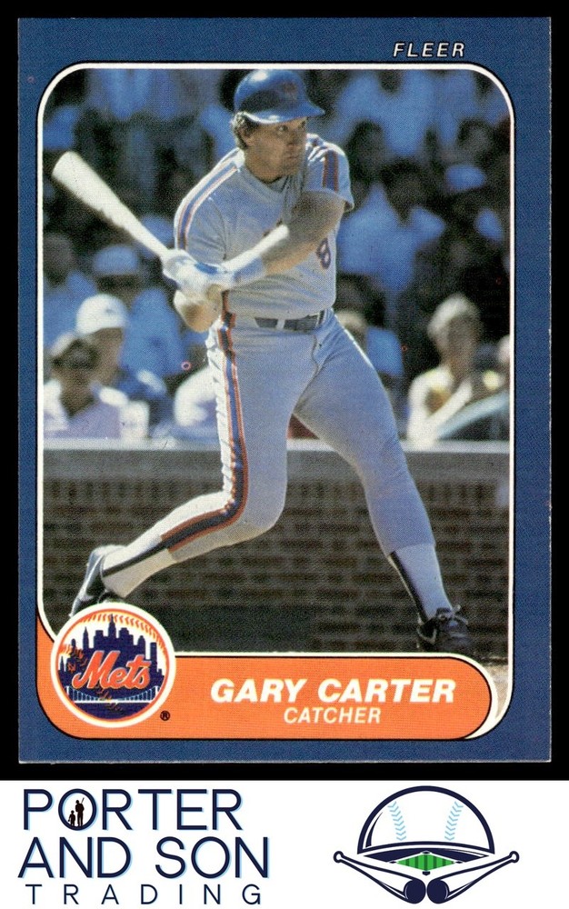 Gary Carter 1986 Fleer #76 New York Mets Baseball Card