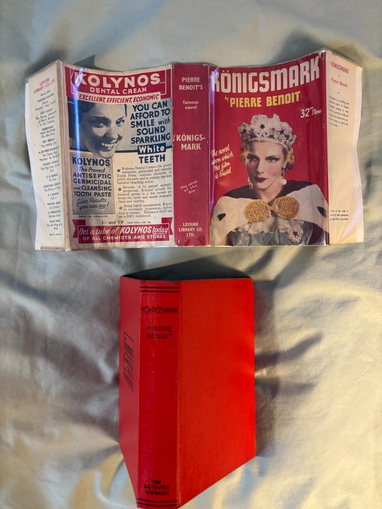 Crimson Dynasty / Konigsmark - UK movie tie-in with DJ c 1935 VG+ Elissi Landi