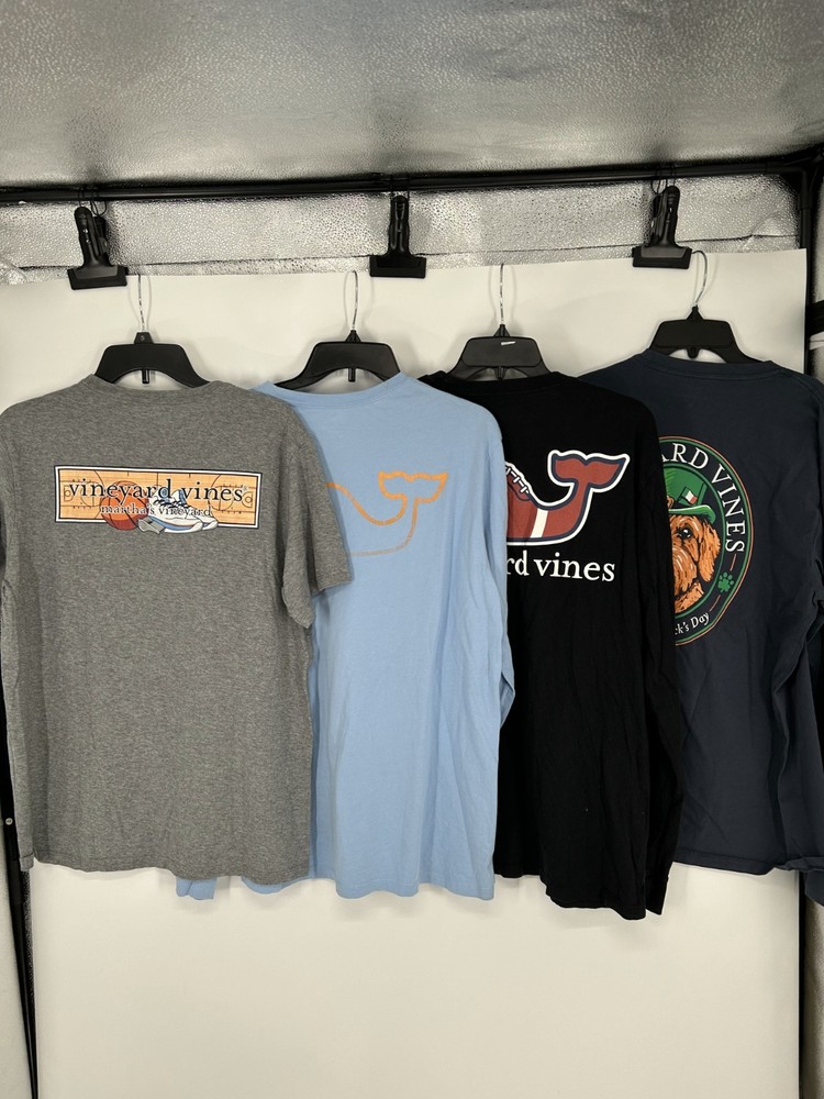 Lot Of 4 Vineyard Vines T Shirt Mens Medium Short Long Sleeve Graphic Bundle