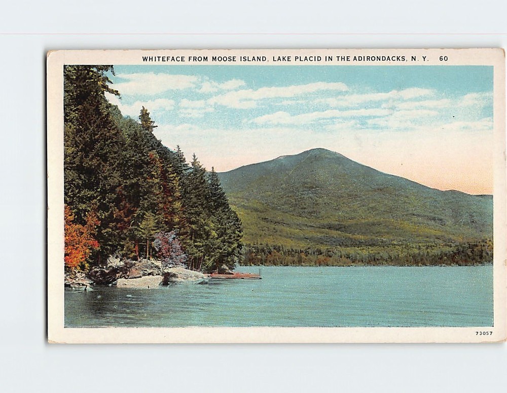 Postcard Whiteface Lake Placid in the Adirondacks New York USA