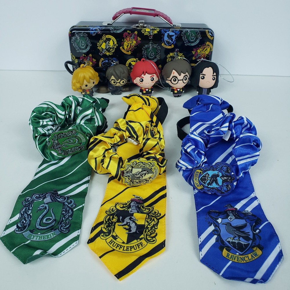 Harry Potter Series Bag Tags Ornaments Ties Scrunchies Collectible Tin Set