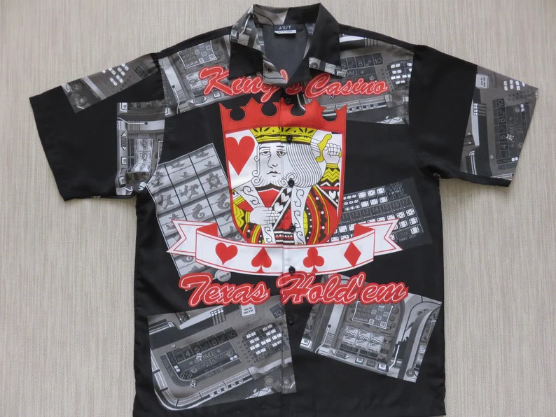 Hawaii Shirt Gaming Cards Gambling Jet Poker Casino Vacation Beach Party
