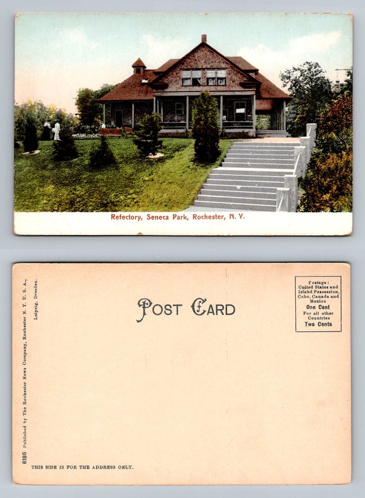 Rochester, NY-New York, Seneca Park Refectory Building Vintage Postcard