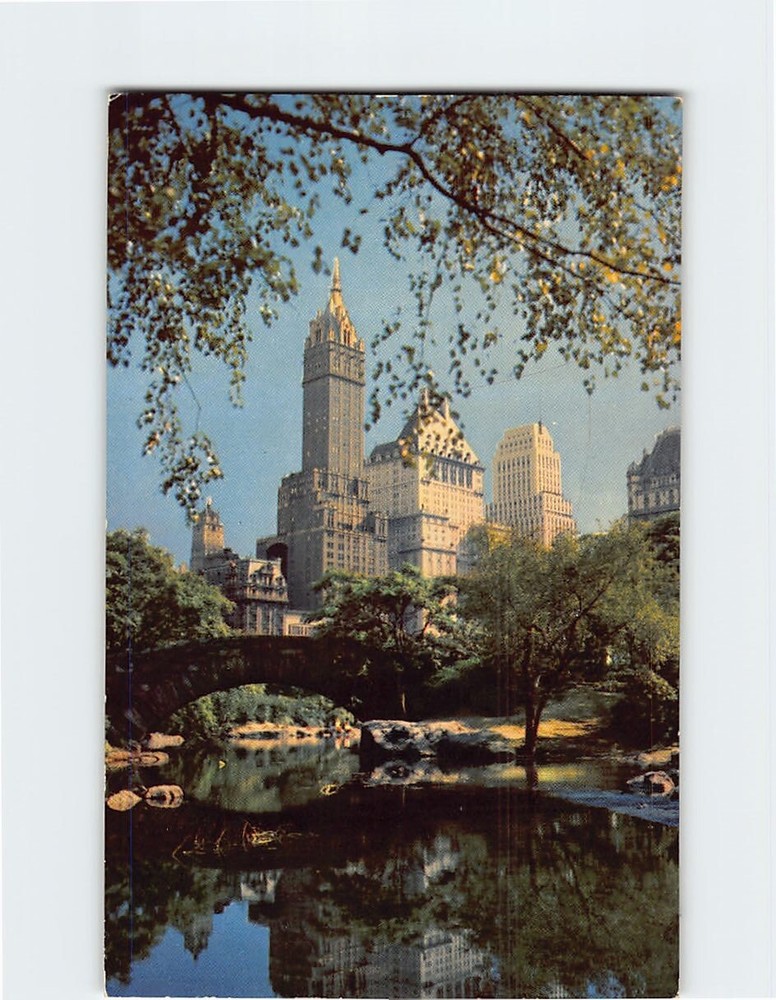 Postcard Central Park and Fifth Avenue Hotels NYC New York USA North America