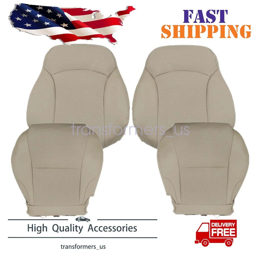 For 2006 - 2013 Lexus IS250 IS350 Front Bottom / Top Replacement Seat Cover Tan