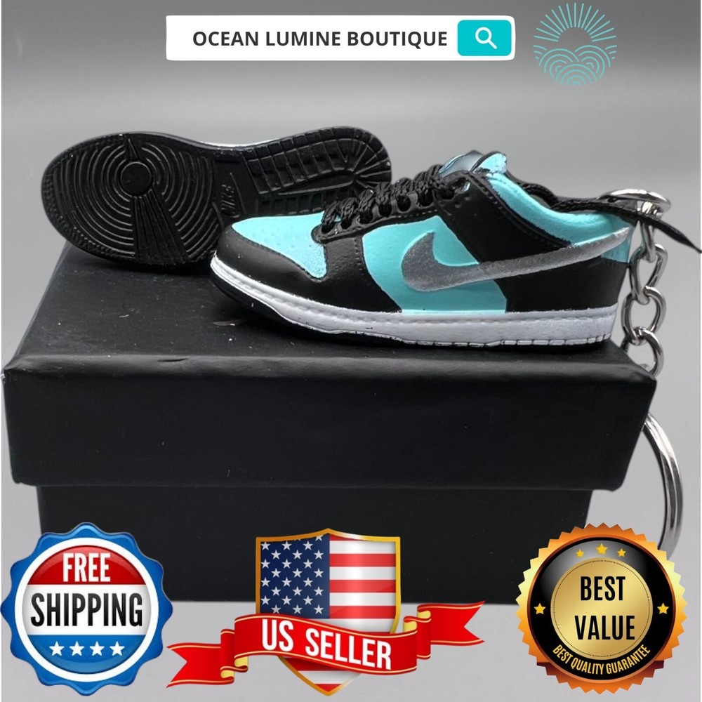 SB DUNK 3D Mini Sneaker Keychain, Jordan Sneaker Collectible, Box Options