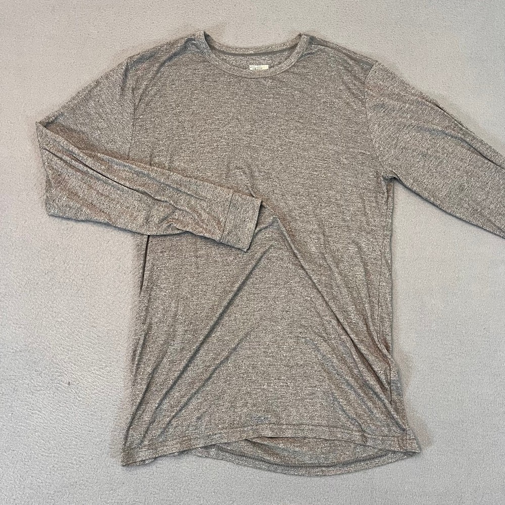 32 Degrees Heat Womans Gray Tee Shirt Sz M Long Sleeve Pullover Long Casual