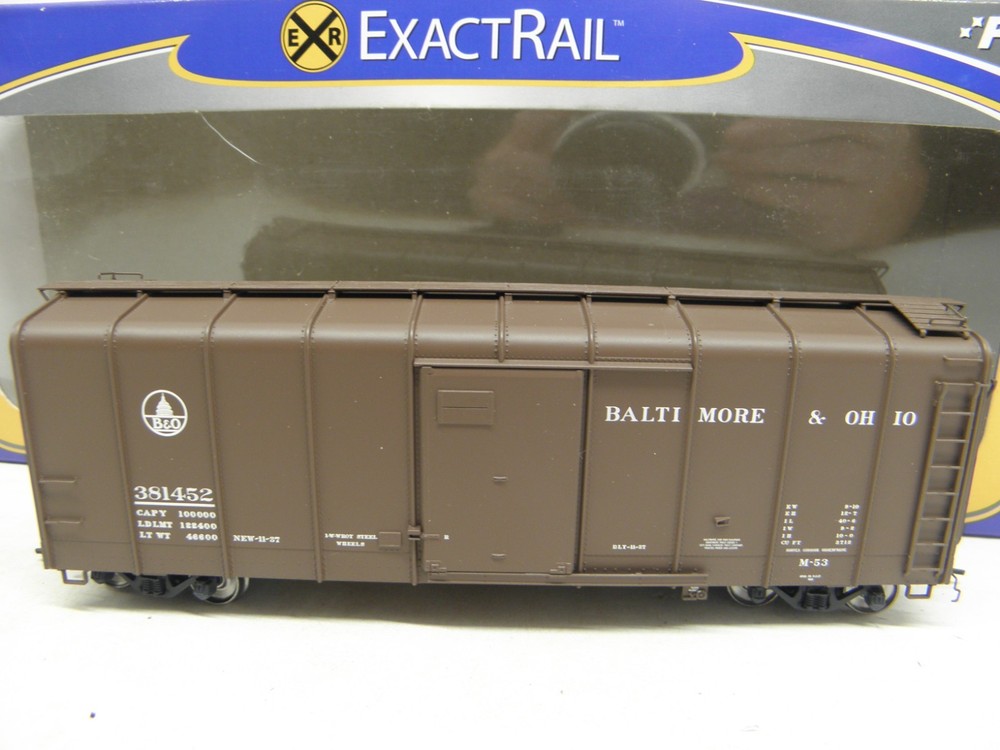 Exactrail Baltimore & Ohio M-53 Wagontop Boxcar-B&O #381452 -Ho Factory Car
