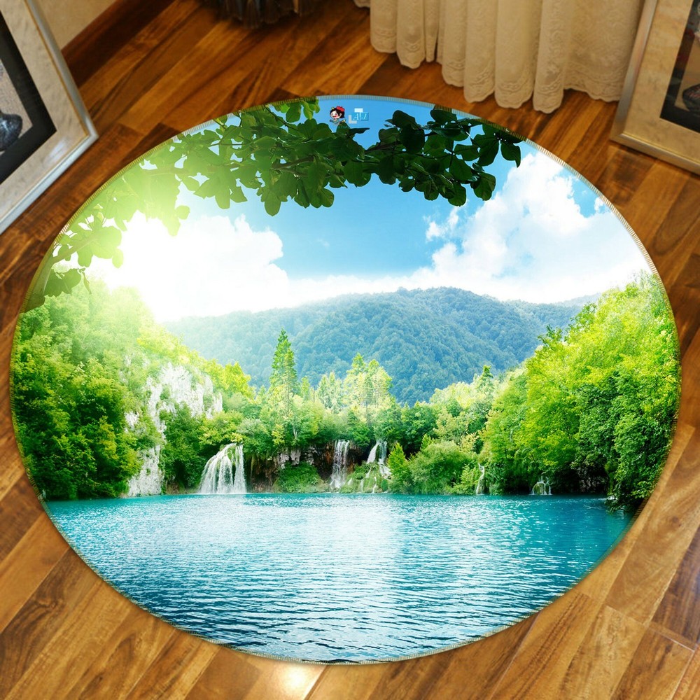 3D Landscape Scenery Lake NAO3820 Game Rug Mat Elegant Photo Carpet Mat Fay