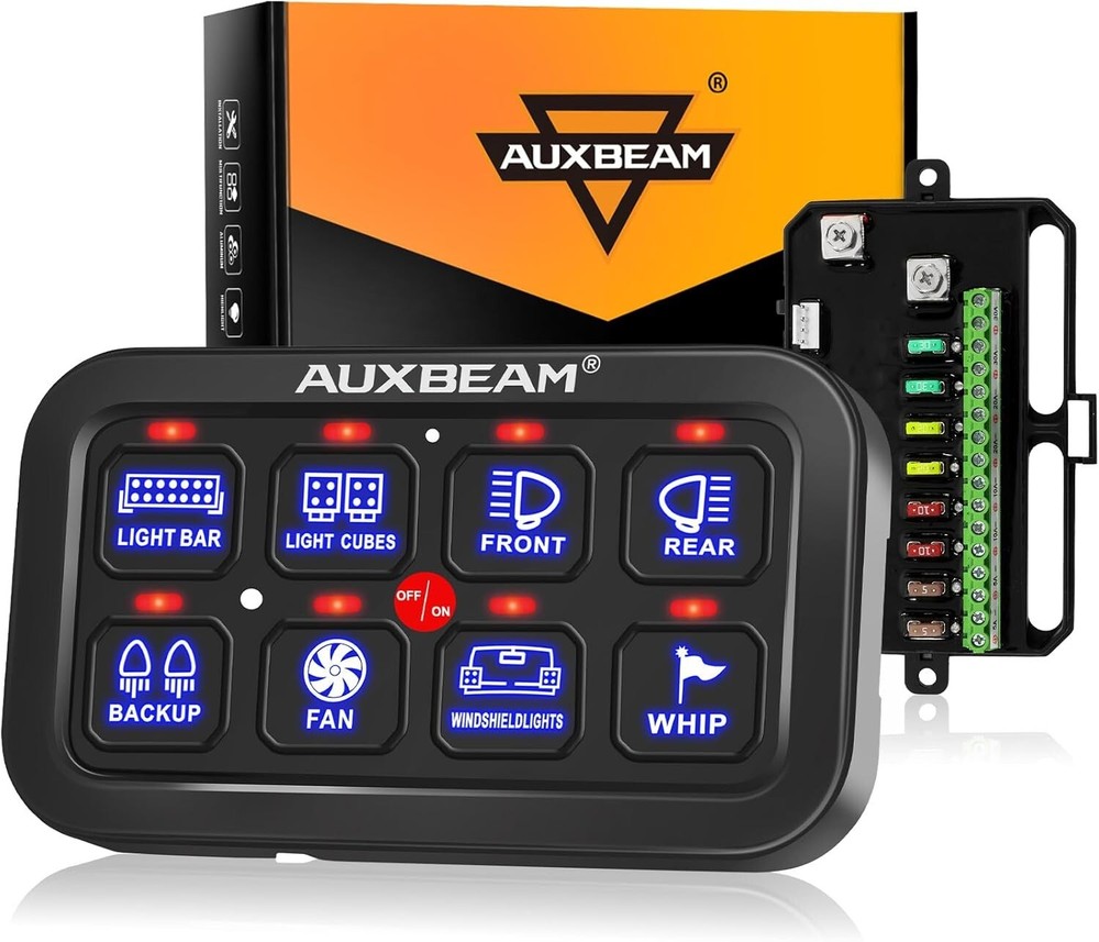 Waterproof 8 Gang Switch Panel with Touch Control & Solid Relay - Universal Fit