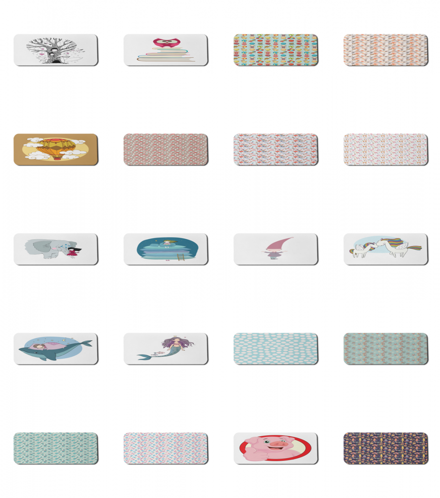 Ambesonne Cartoon Themes Rectangle Non-Slip Mousepad, 31