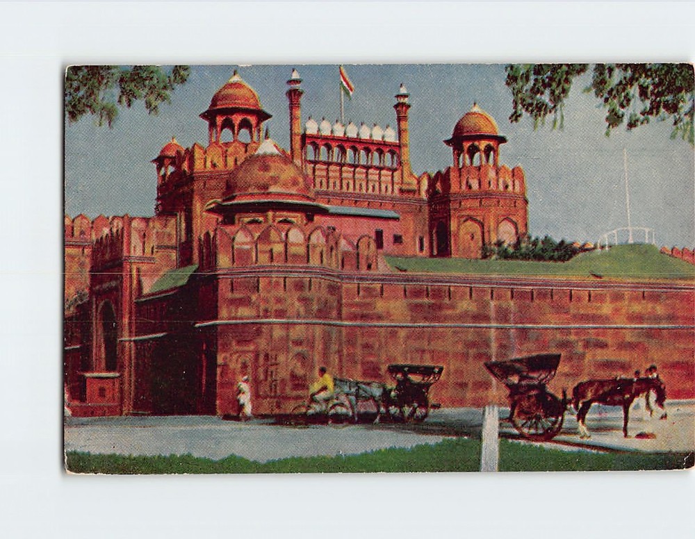 Postcard Red Fort Delhi India