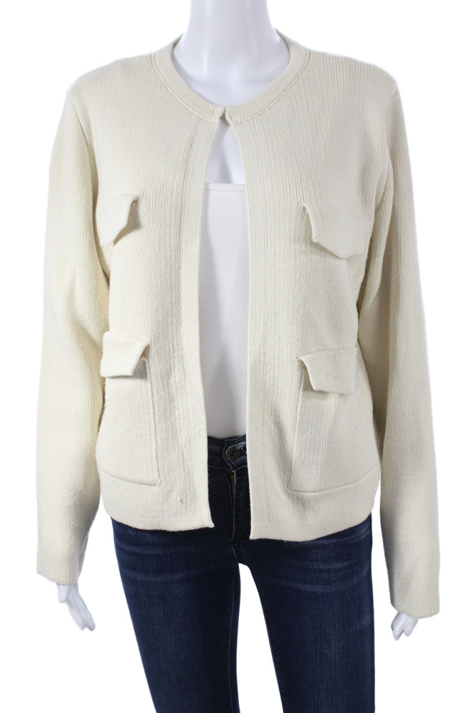 Zara Unisex Beige Wool Blend Cardigan Button Long Sleeve Size LFree Shipping in US $100+ Orders | $6.95 Orders Below