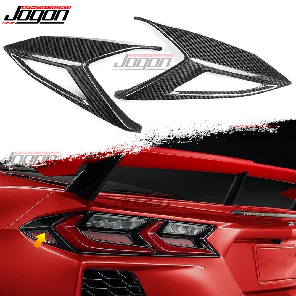 Real Carbon Tail Lamp Decor for 2020+ C8 Corvette Stingray HTC Coupe 2PC