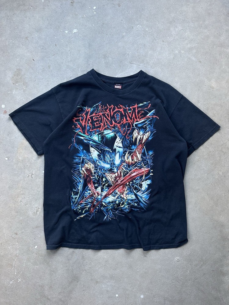Vintage Marvel Mad Engine VENOM Black T-Shirt Men's Size Large - Rare
