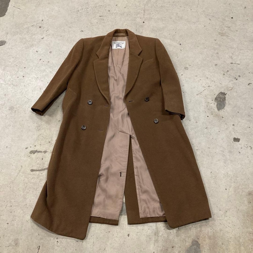 Burberry Chester Coat Cashmere Authentic Long Coat Brown Wool Men's