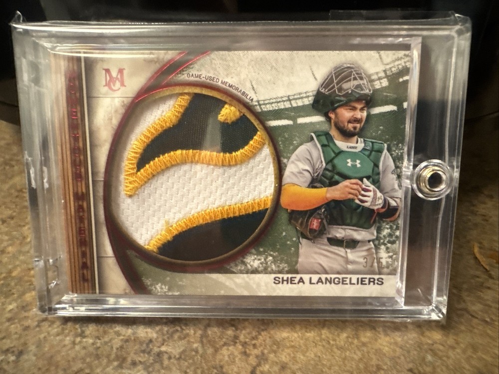 2025 Topps Museum Shea Langeliers Momentous Material Jumbo Logo Patch /5 MMJP-SL