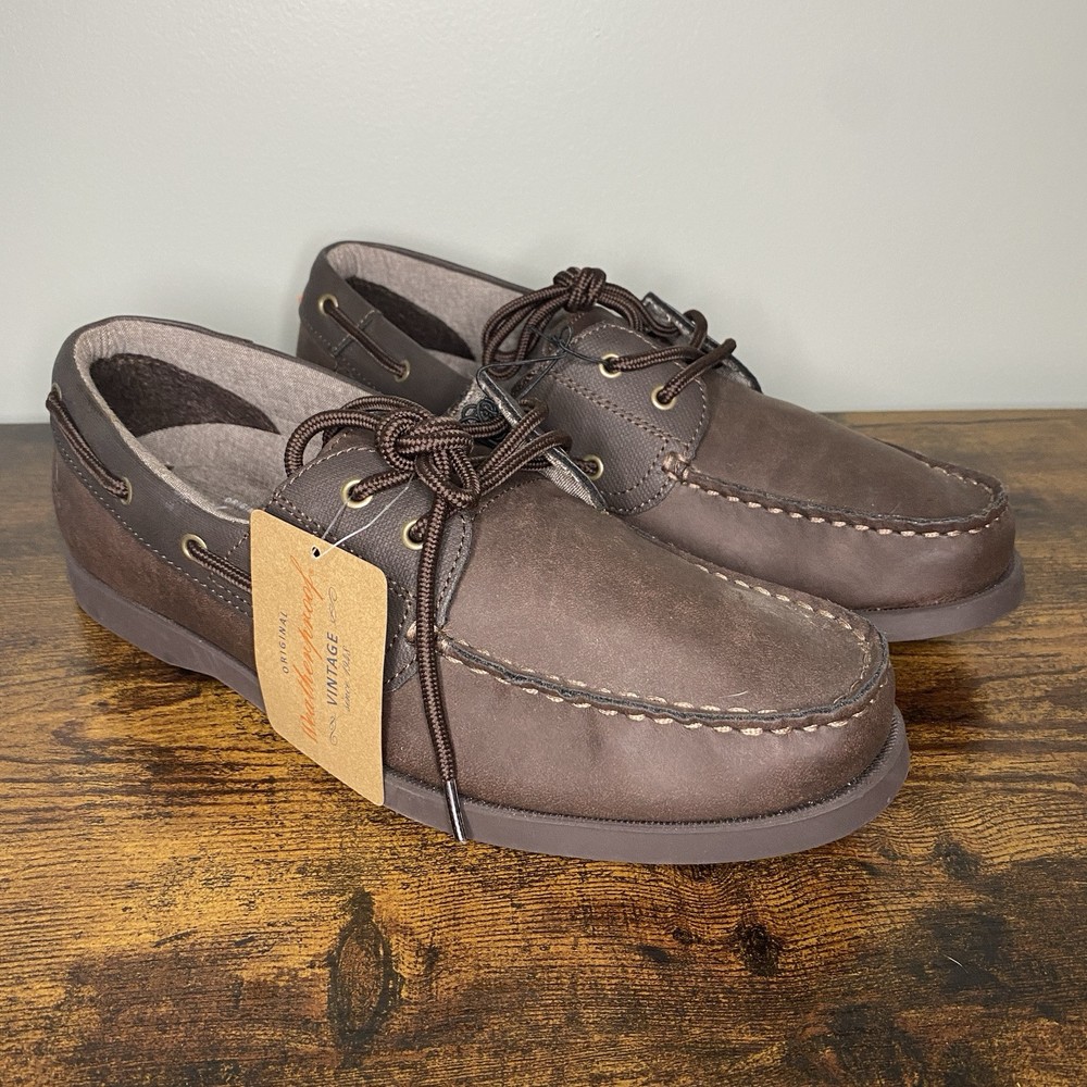 Weatherproof Vintage Men's Benny Boat Shoes Dark Brown 11M New