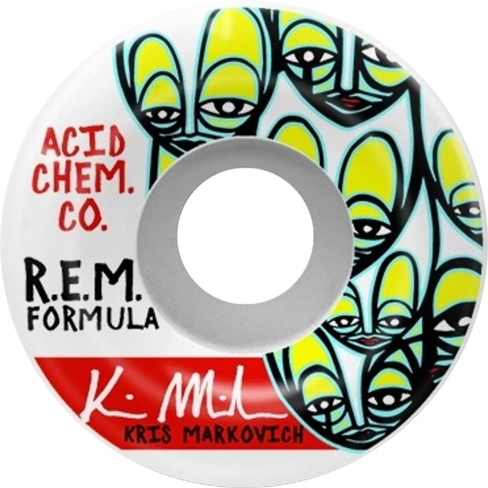 Acid Markovich Rem Ltd 52mm 101a White Skateboard Wheels (Set of 4)-image