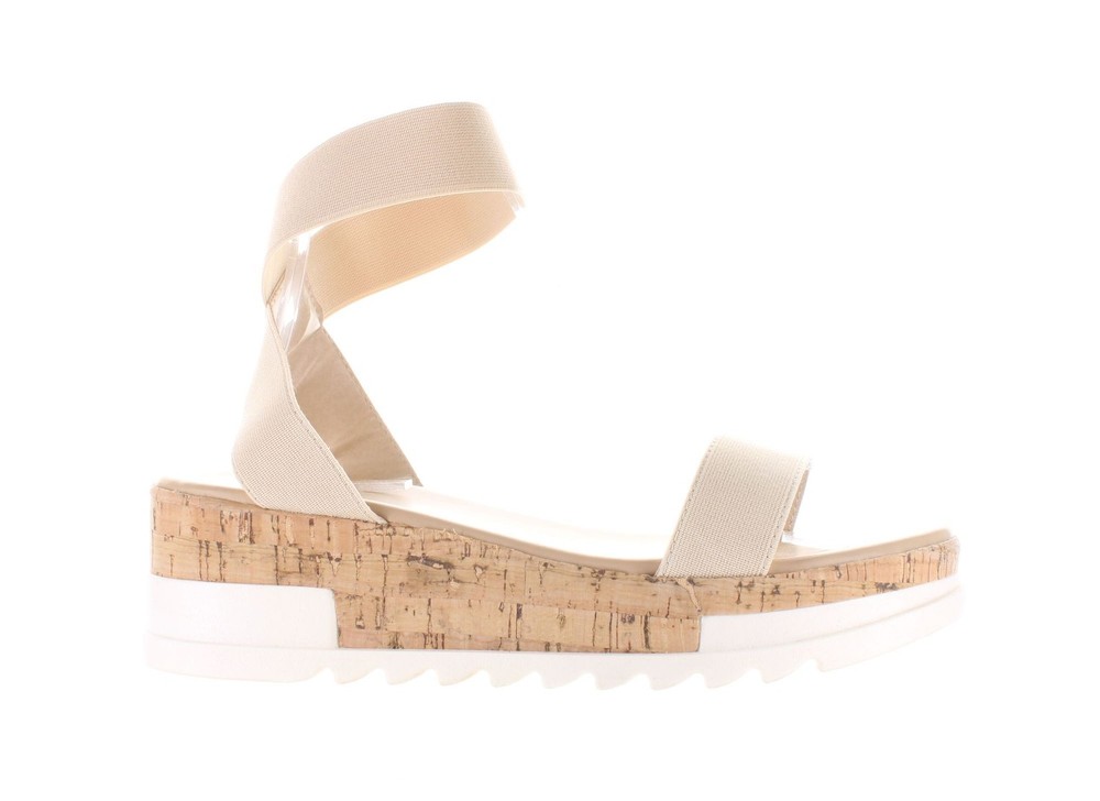 Yoki Womens Brenda-10 Tan Ankle Strap Sandals Size 8.5 (7697264)