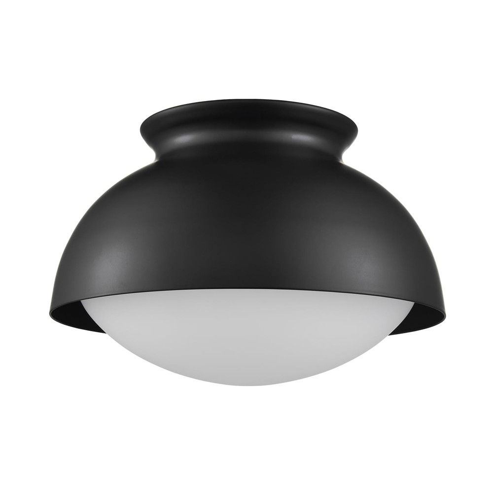 Modern Black Semi-Flush Mount Ceiling Light for Bedroom Lighting