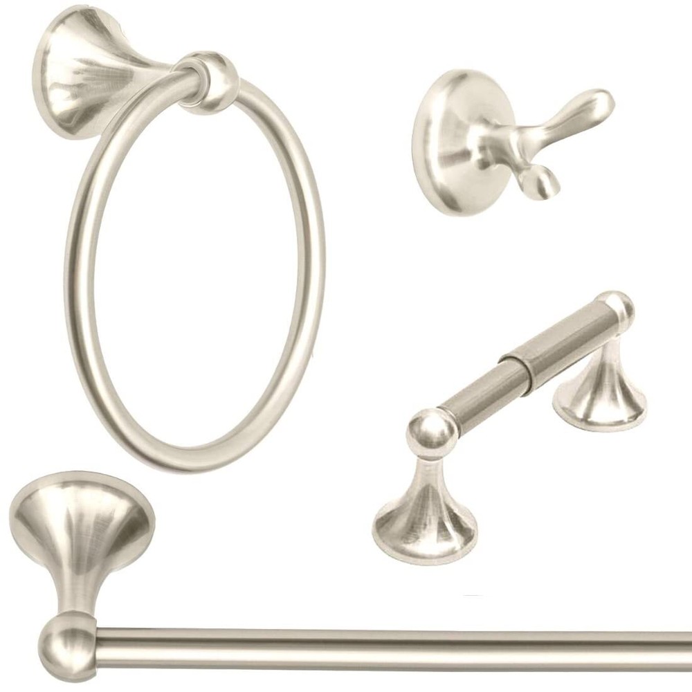 4-Piece Bathroom Hardware Accessory Set With 24