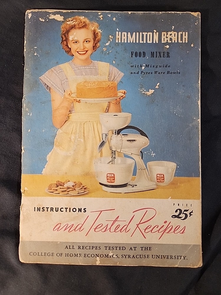 Hamilton Beach Food Mixer Instructions & Tested Recipes Booklet 1948