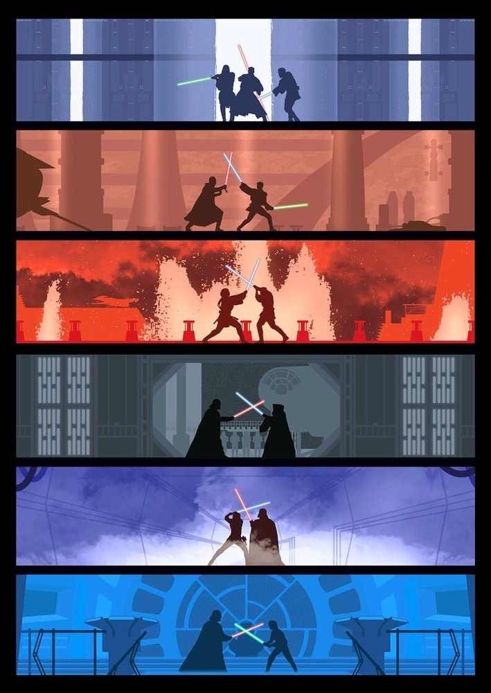 Star Wars Trilogy Poster Art - A New Hope Empire Strikes Back Return of the Jedi