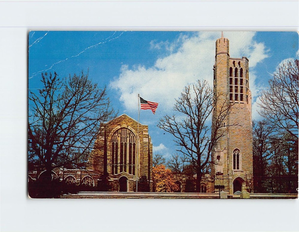 Postcard Washington Memorial Chapel and Valley Forge Memorial Bell Tower PA