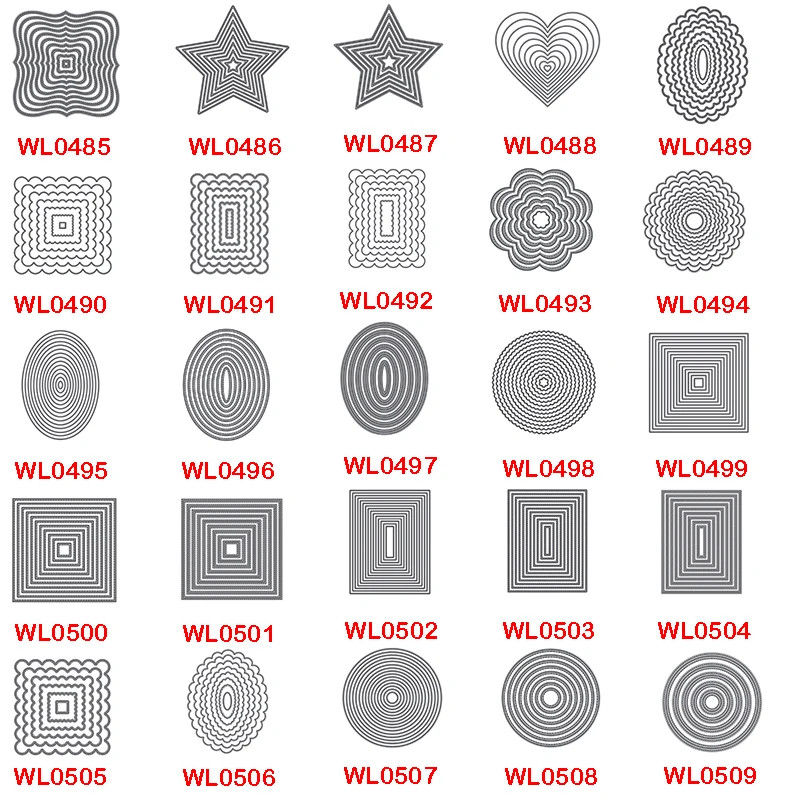 Metal Cutting Dies Frame Set for Scrapbooking Card Making DIY Paper Craft Stenci