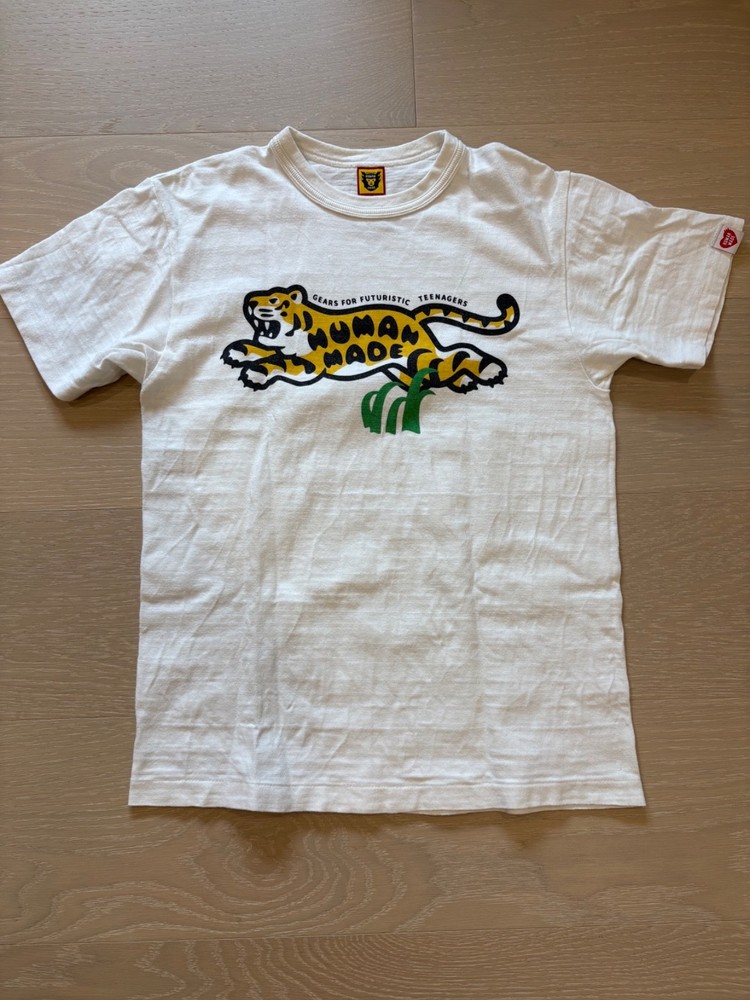 Human Made Tiger Graphic T-Shirt - White - Size Small - Made in Japan