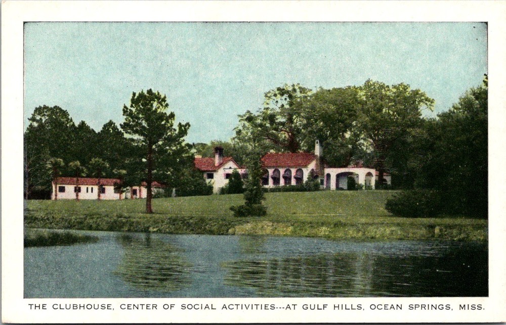 Clubhouse at Gulf Hills, Ocean Springs, Mississippi Postcard