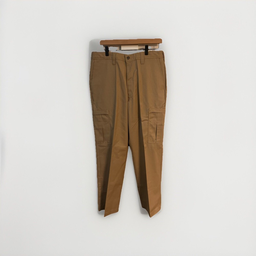 Dickies Men's 34x30 Wide Leg Cargo Work Pants Beige 20697 New With Tags