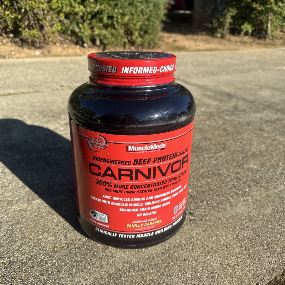 MuscleMeds Carnivor Beef Protein Isolate Vanilla Caramel 3.9 lbs (1775 g) Powder