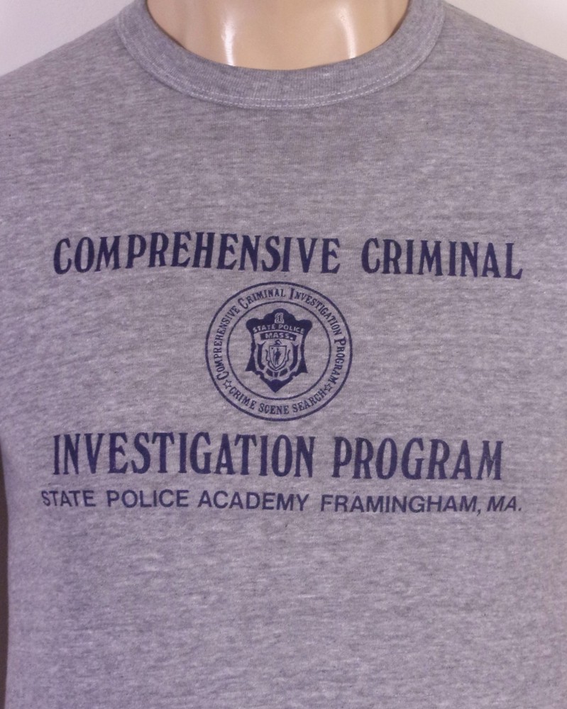 vintage 80s Framingham MA State Police T-Shirt single stitch USA soft thin M
