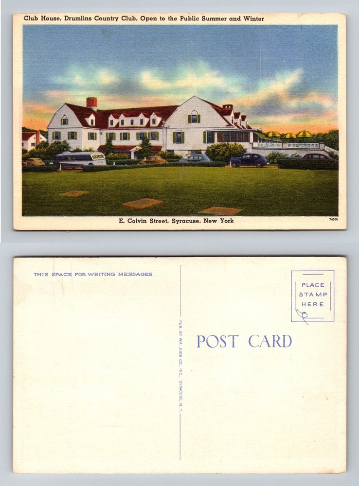 Syracuse, NY-New York, Drumlins Country Club Clubhouse Colvin Vintage Postcard