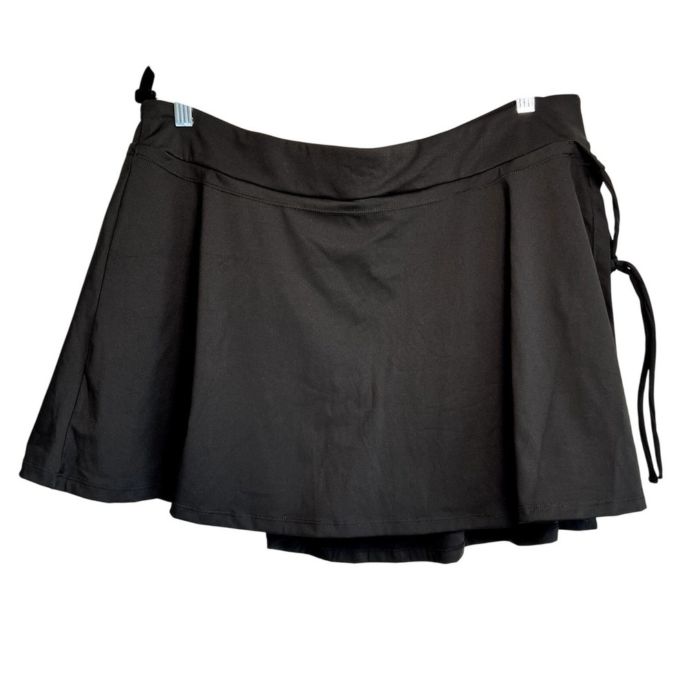 HALARA Black Tie Side A Line 2-in-1 Side Pocket Mini Skirt Womens 2X NWT