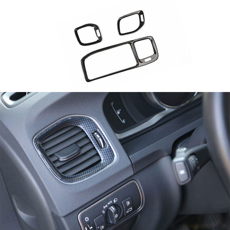 ABS Carbon Fiber Vent Trim Set for Volvo S60 2011-2018 - 3-Piece-image