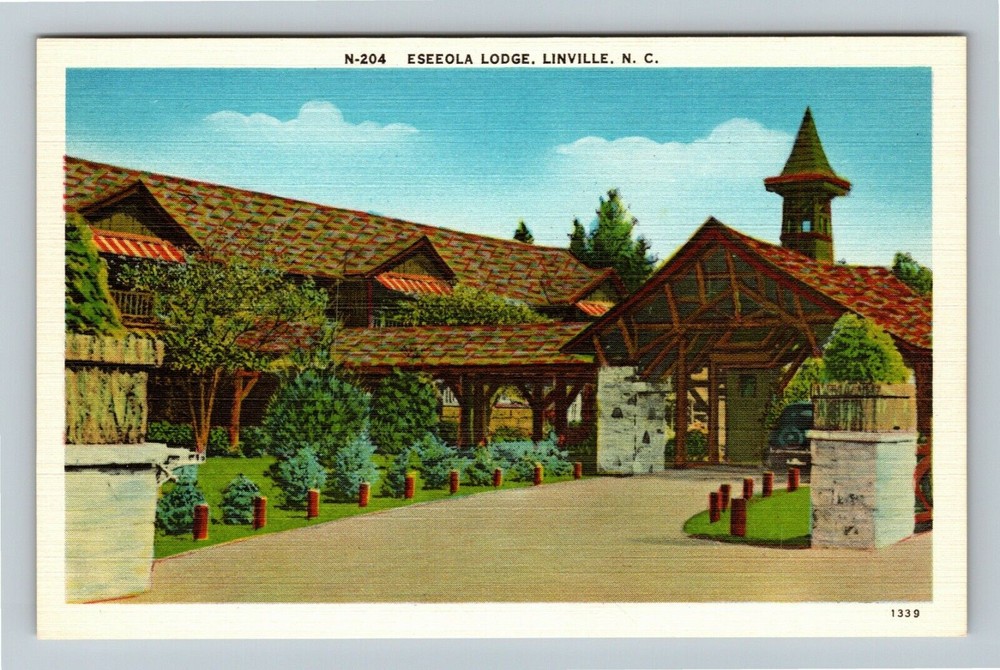 Linville NC-North Carolina, Eseeola Lodge, Exterior, Vintage Postcard