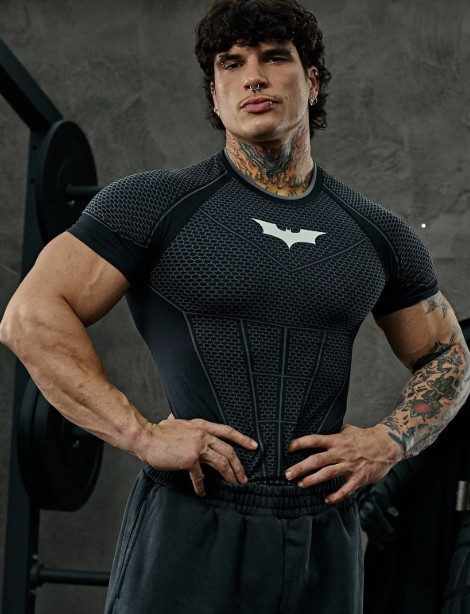 YoungLA Batman Compression Black - Size M - Shortsleeve